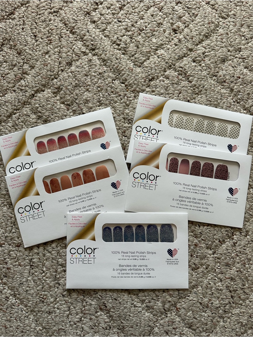Color Street Nail Strip Bundle of 5
